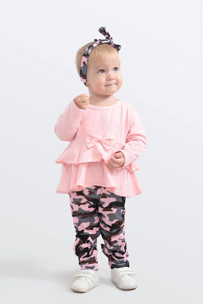 Baby Girl Clothes Infant Toddler Girl Clothes Fall Winter Outfits Long Sleeve Ruffle Tops Girls Pants Sets 3-24M