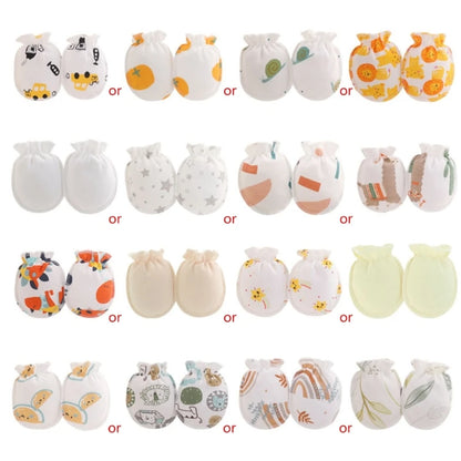 5Pairs 0-3Month Newborn Baby Anti-Scratch Gloves Infant Boy Girl Unisex Mittens Baby Accessories