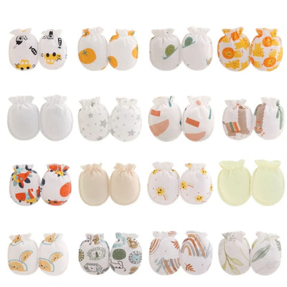 5Pairs 0-3Month Newborn Baby Anti-Scratch Gloves Infant Boy Girl Unisex Mittens Baby Accessories