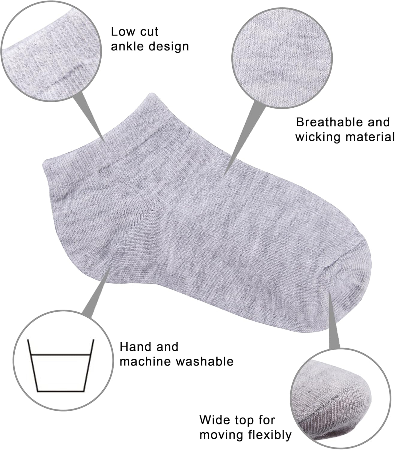 25 Pairs Toddler Ankle Socks Low Cut Kids Half Cushion Socks Low Rise Ankle Socks for Boys and Girls